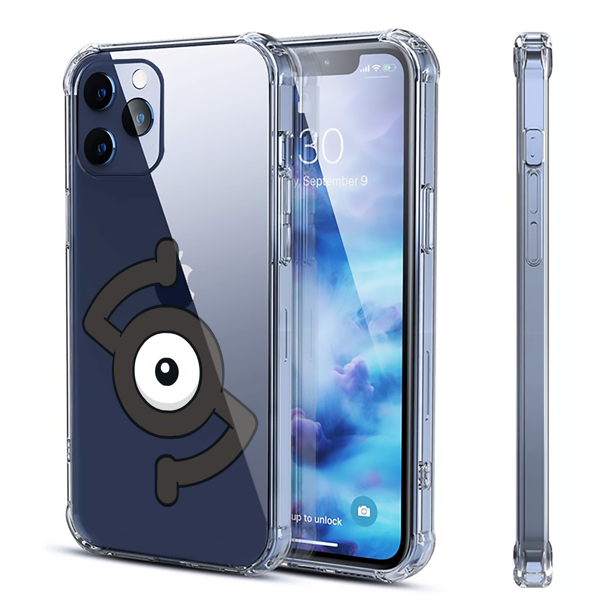 （画像用） ポケットモンスター Pokémon 【iPhone 12シリーズ対応】透明スマホケース（クリアソフトケース）